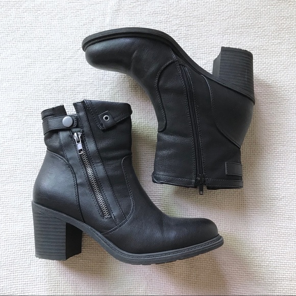 Moto Ankle Booties Boots